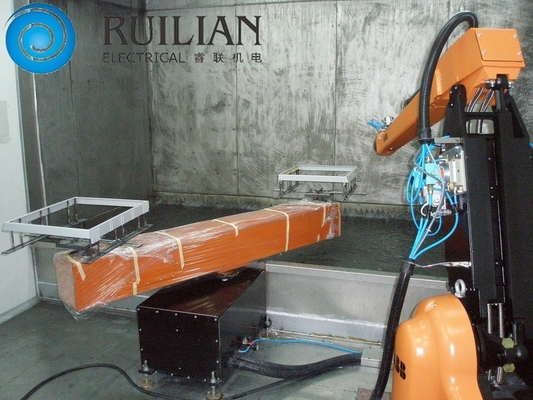 15KW nevel het Schilderen de Robot Bespuitende Lijn van de Materiaal Kunstmatige Automatische Dubbele Post